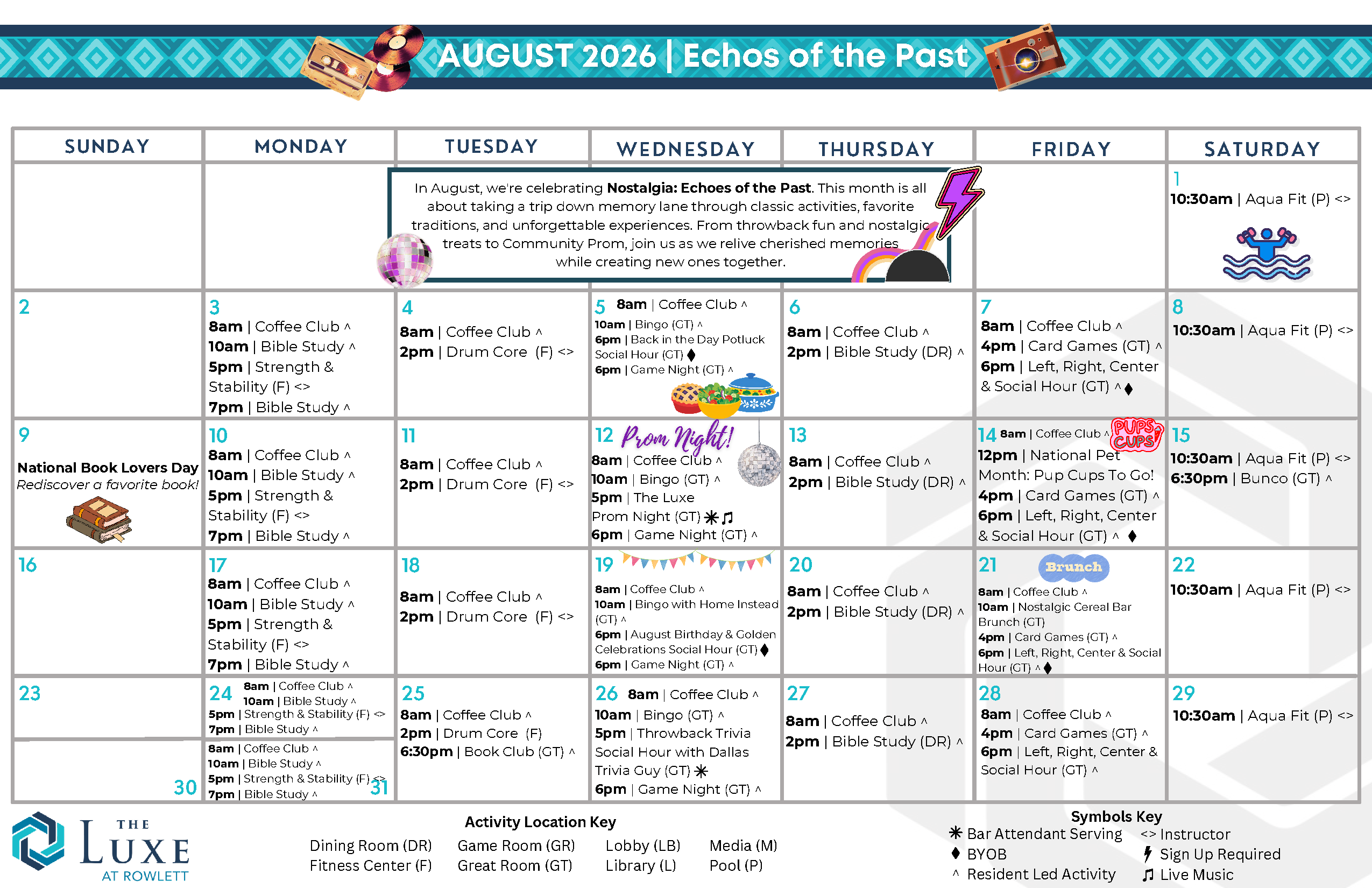 August Event Calendar August Event Calendar
