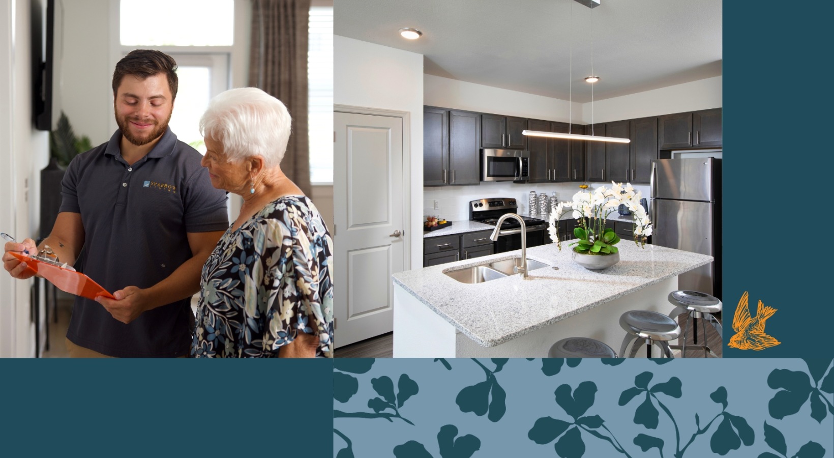 a man and a woman standing in a kitchen